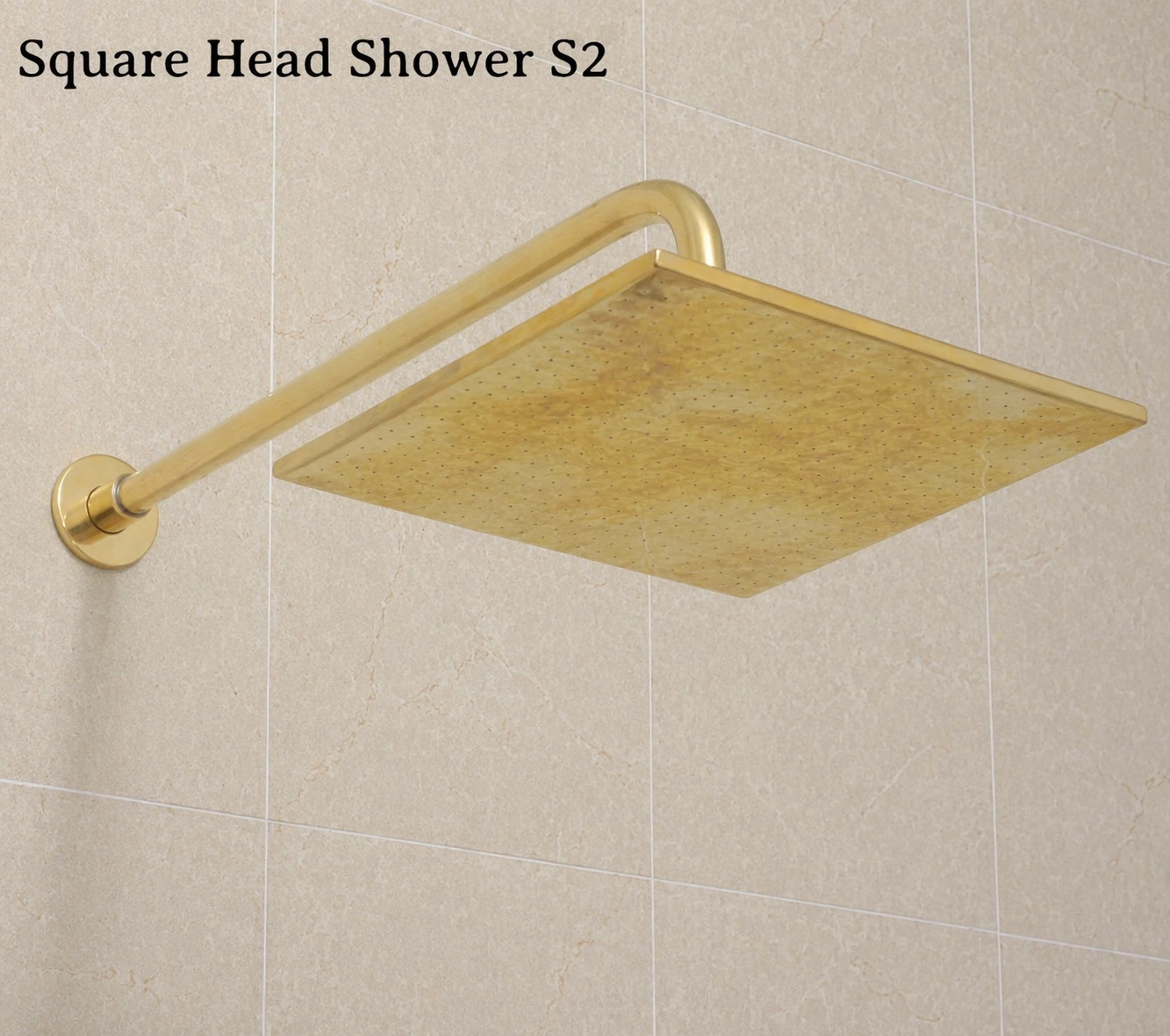 Built-In Brass Shower System with Rain Shower Head and Tub Filler