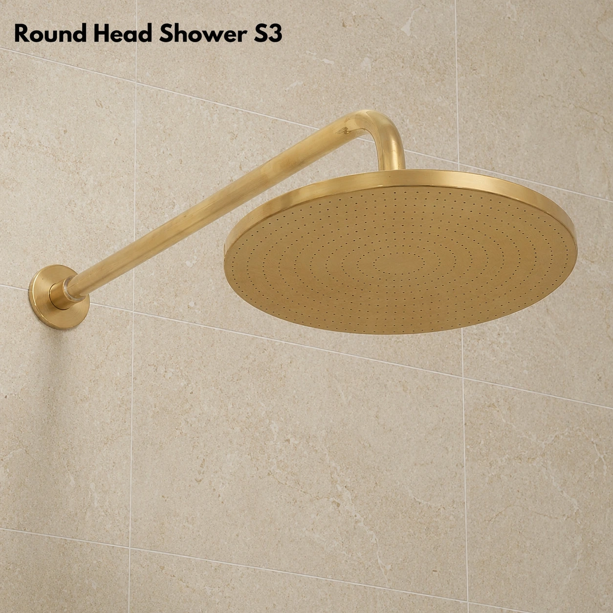 Built-In Brass Shower System with Rain Shower Head and Tub Filler