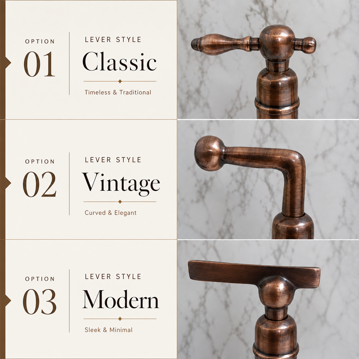 Handmade Copper Bridge Faucet